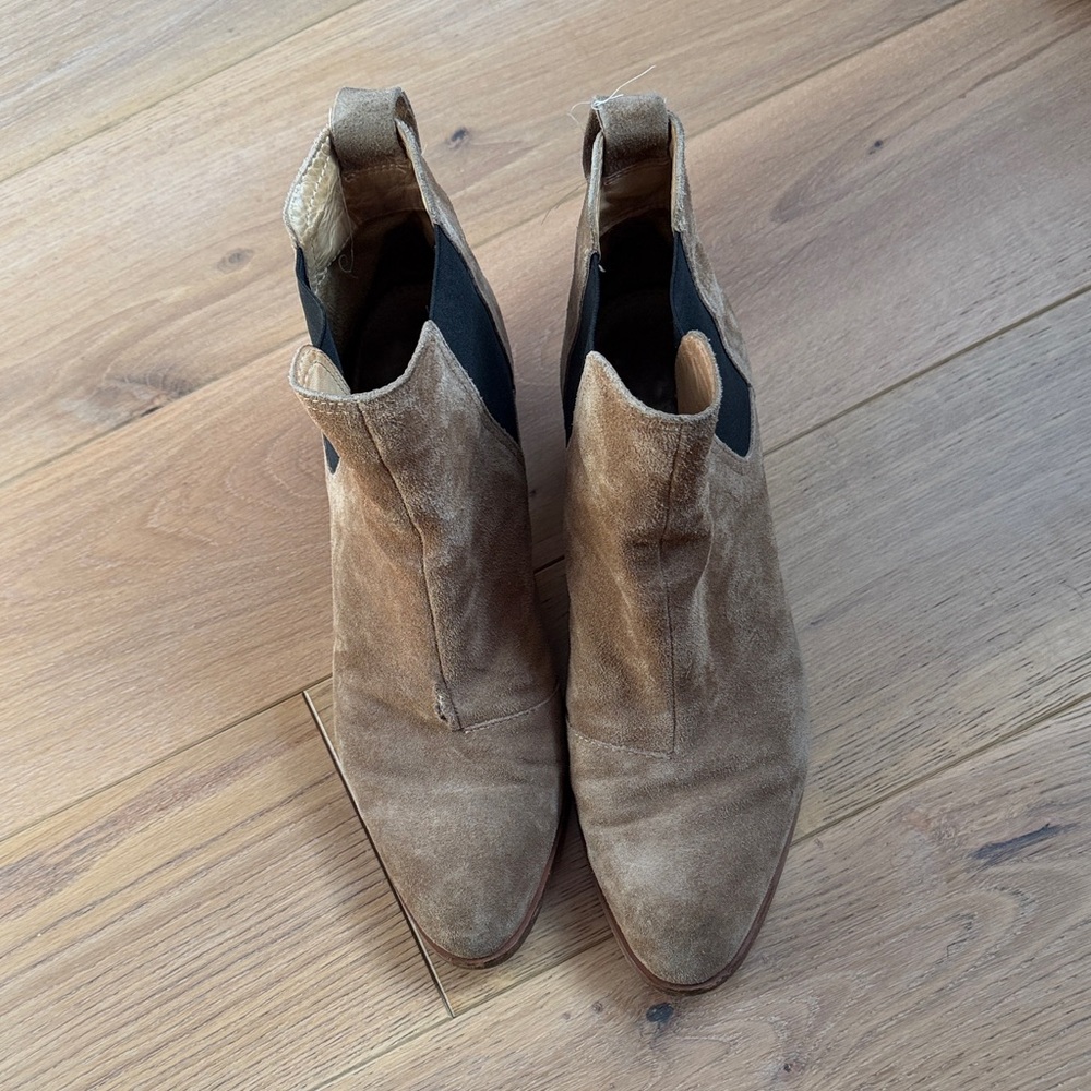 Rag & Bone Nude Suede Ankle Booties
